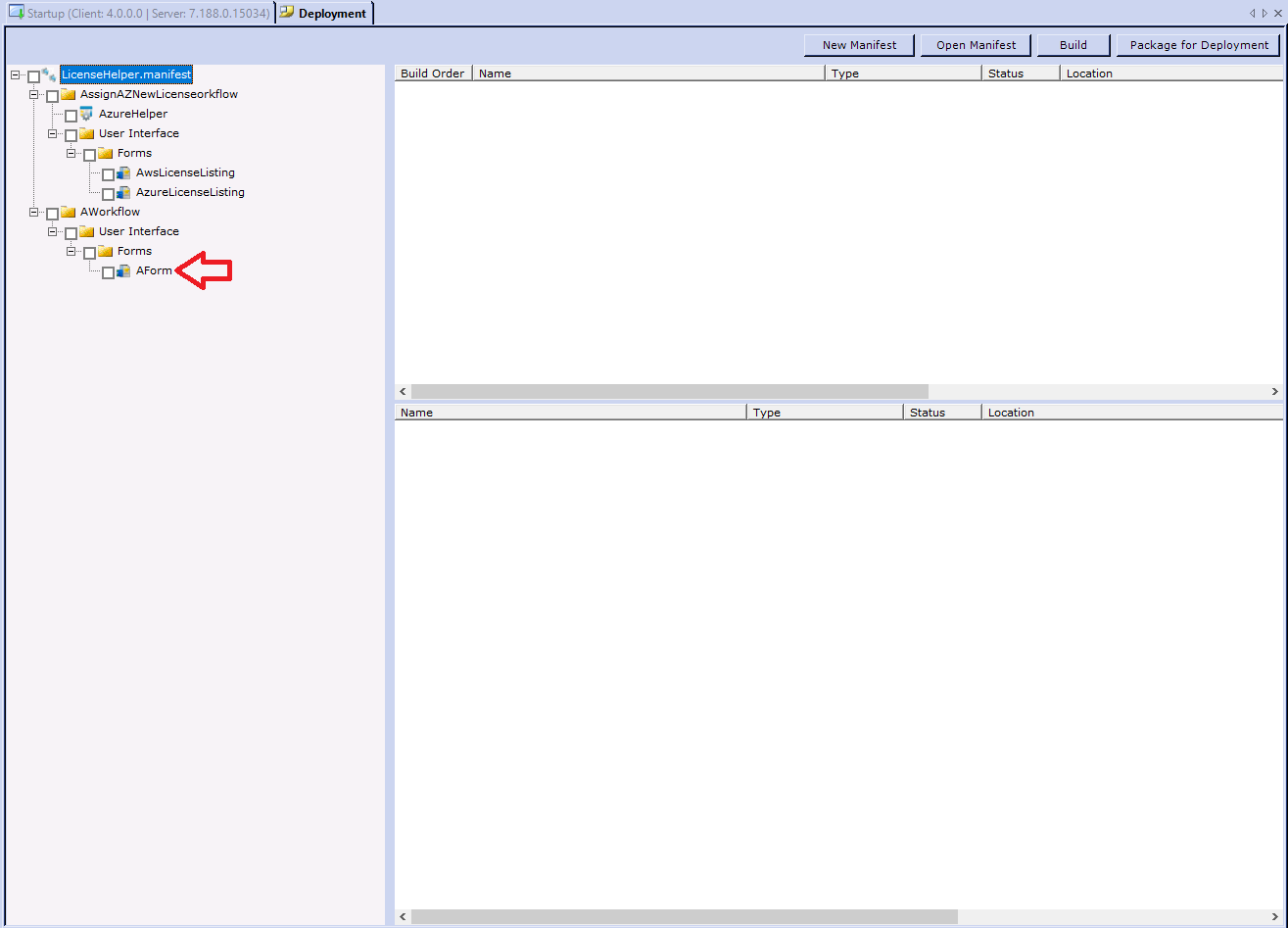 Items added to manifest