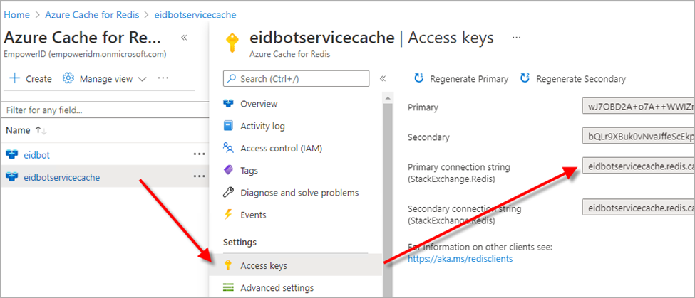 Cache Access Keys