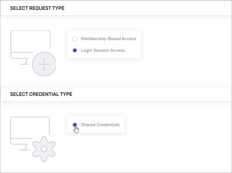 Select credential type