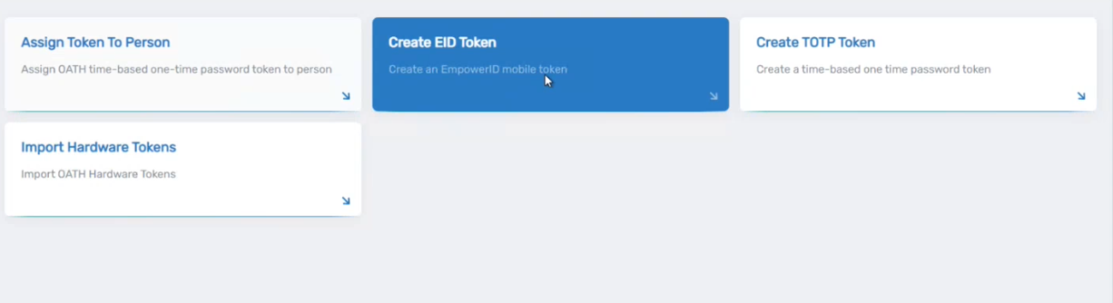Create EID Token button