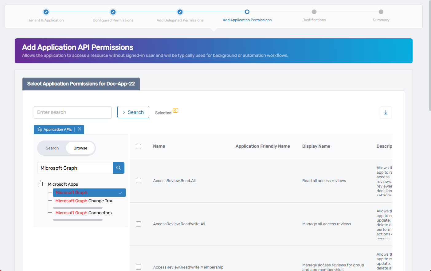Add Application API Permissions