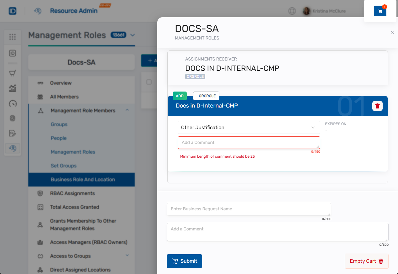 Shopping Cart Interface