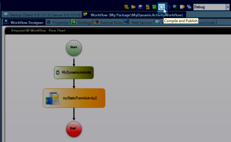 Compile and publish workflow