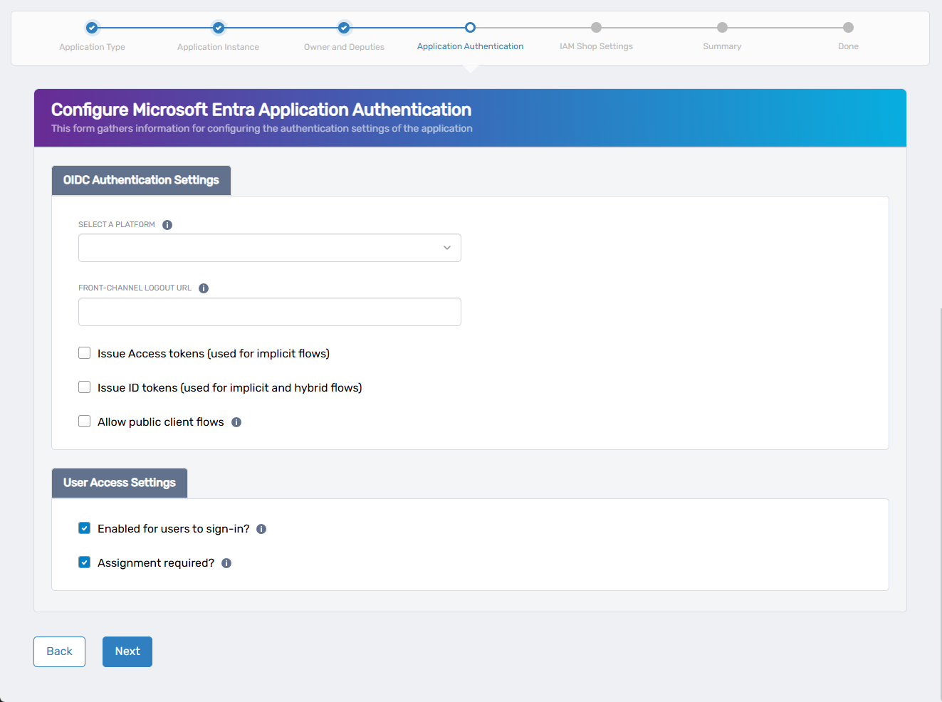 OIDC Application Authentication