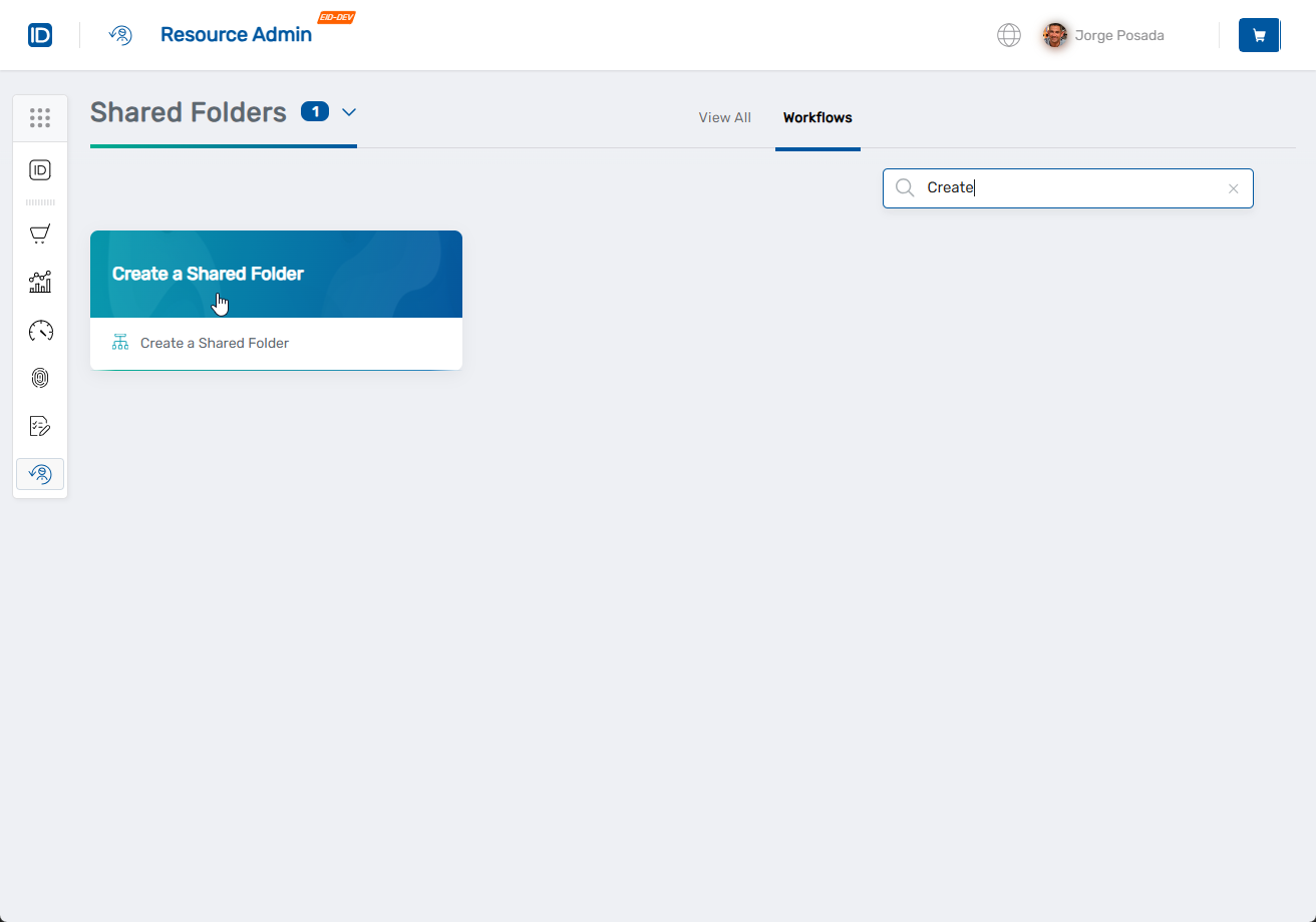 Create a Shared Folder Workflow