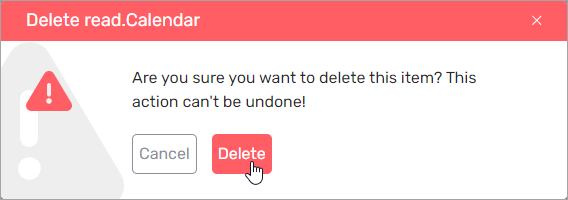 Confirm Delete