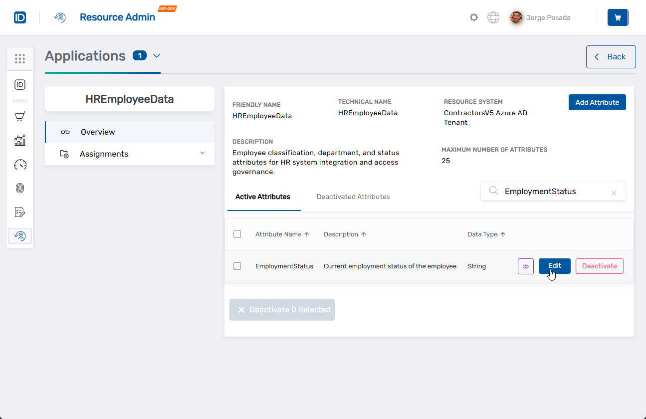 Edit Attribute Button