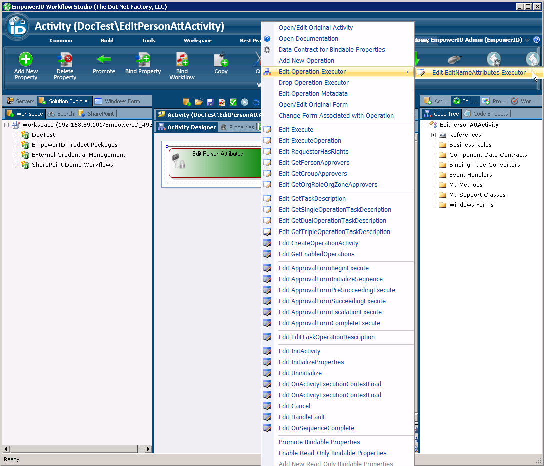 Edit operation executor
