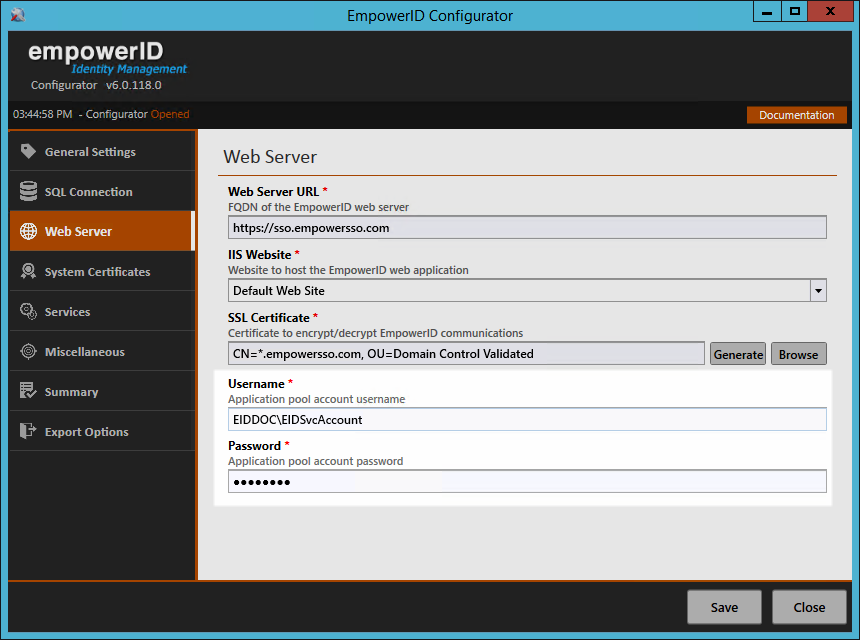 Web Server Configuration