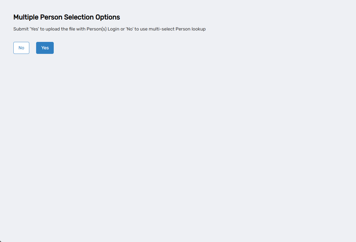 Multiple Person Selection Options