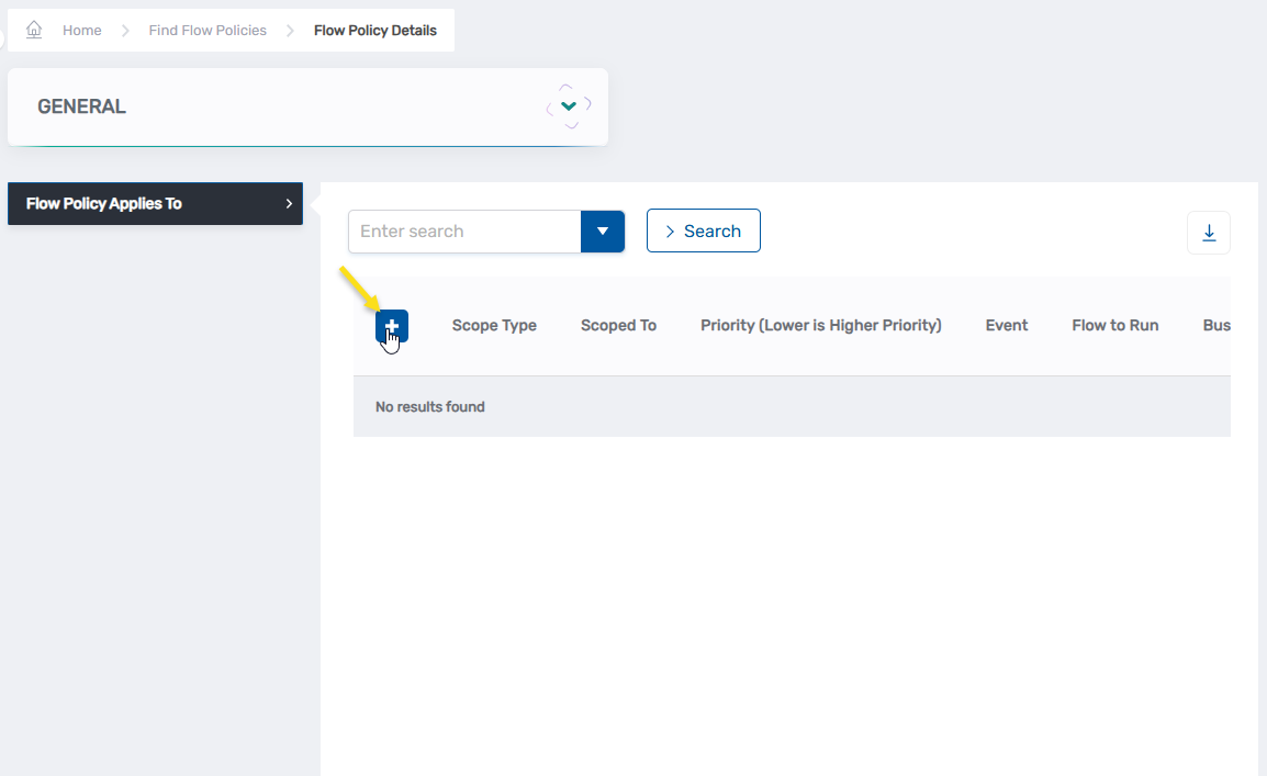 Add Flow Policy Scope