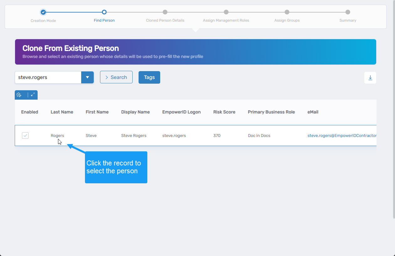 From Another Person Search