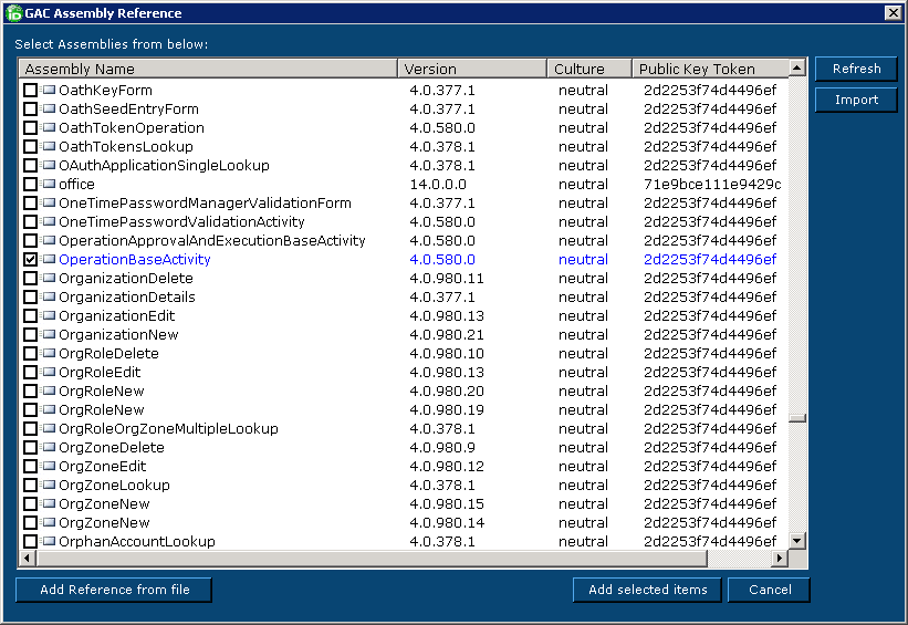 GAC reference operation base activity