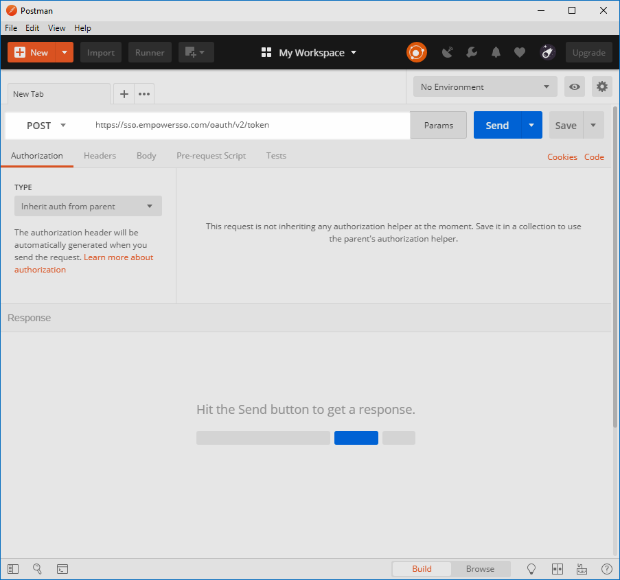Postman request setup