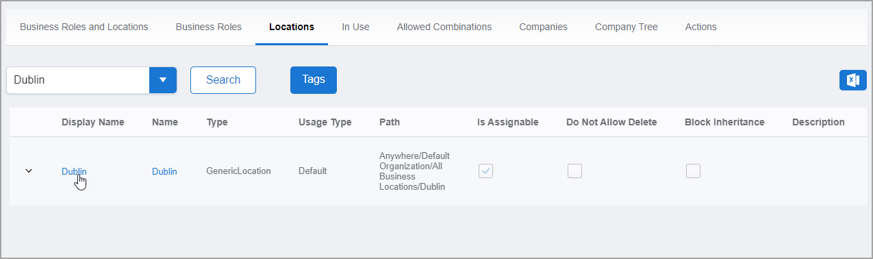 Location Display Name