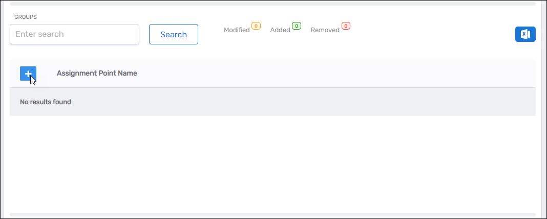 Add Assignment Point button