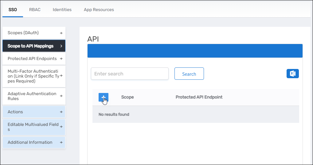 Scope to API mappings