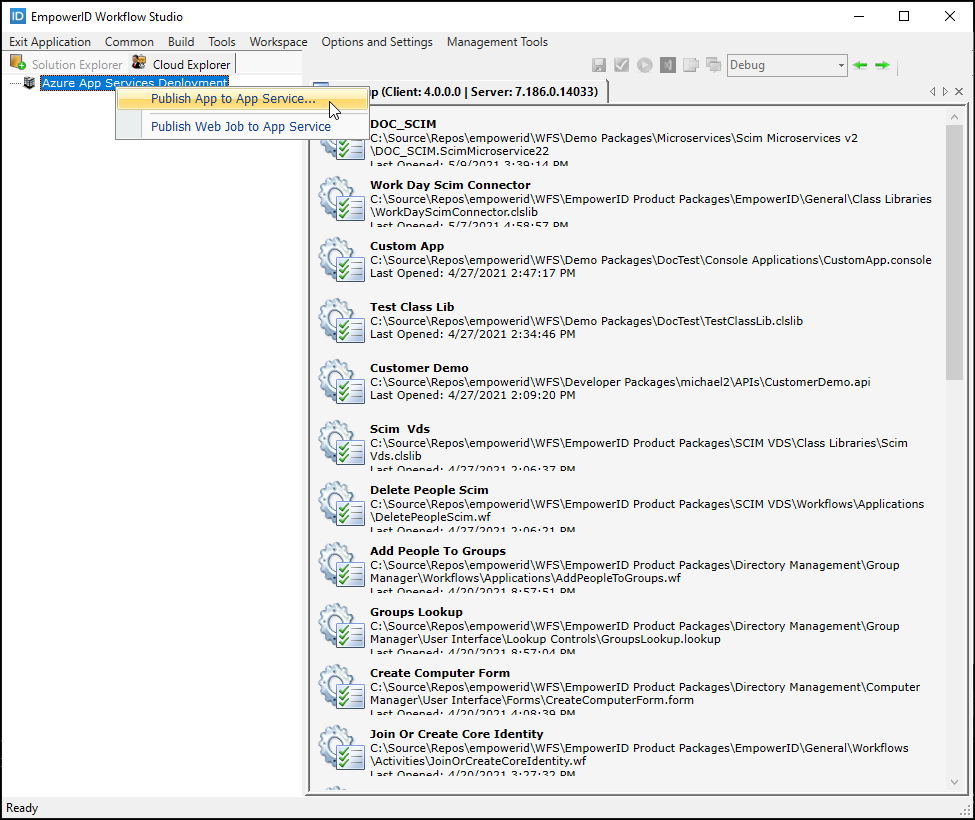 Publish to App Service