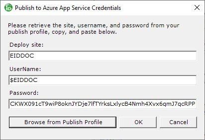 Azure App Service Credentials