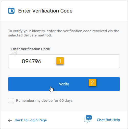 Enter Verification Code