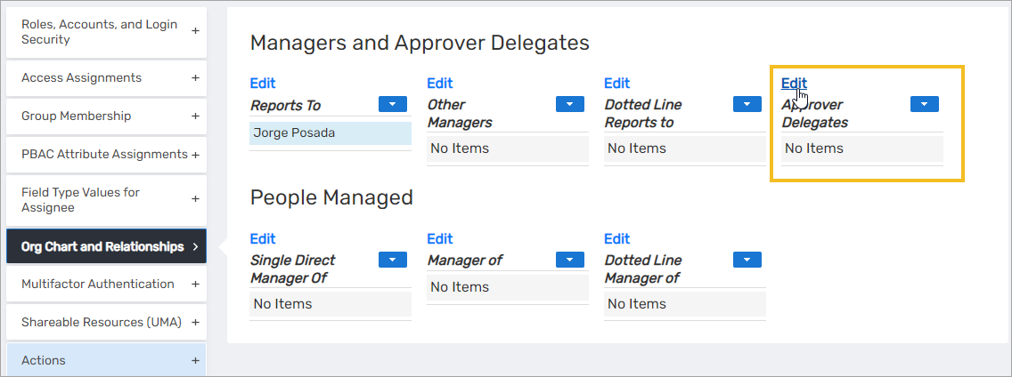 Approver Delegates Edit link