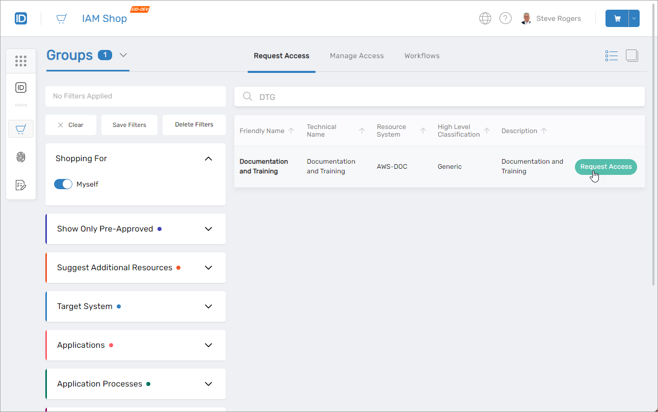 Request Access Button