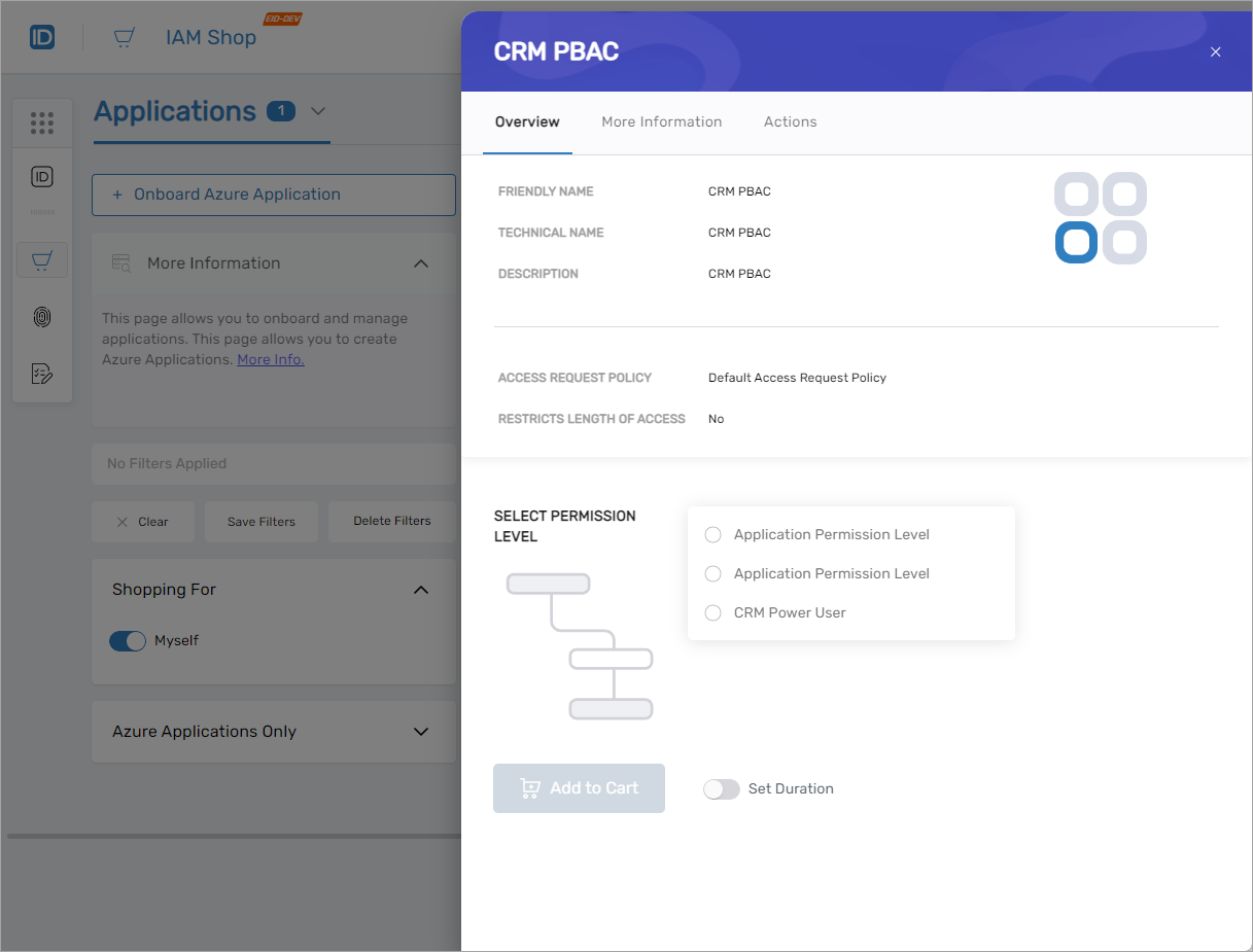 Request Access Panel