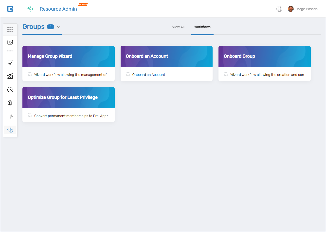 Workflows Page