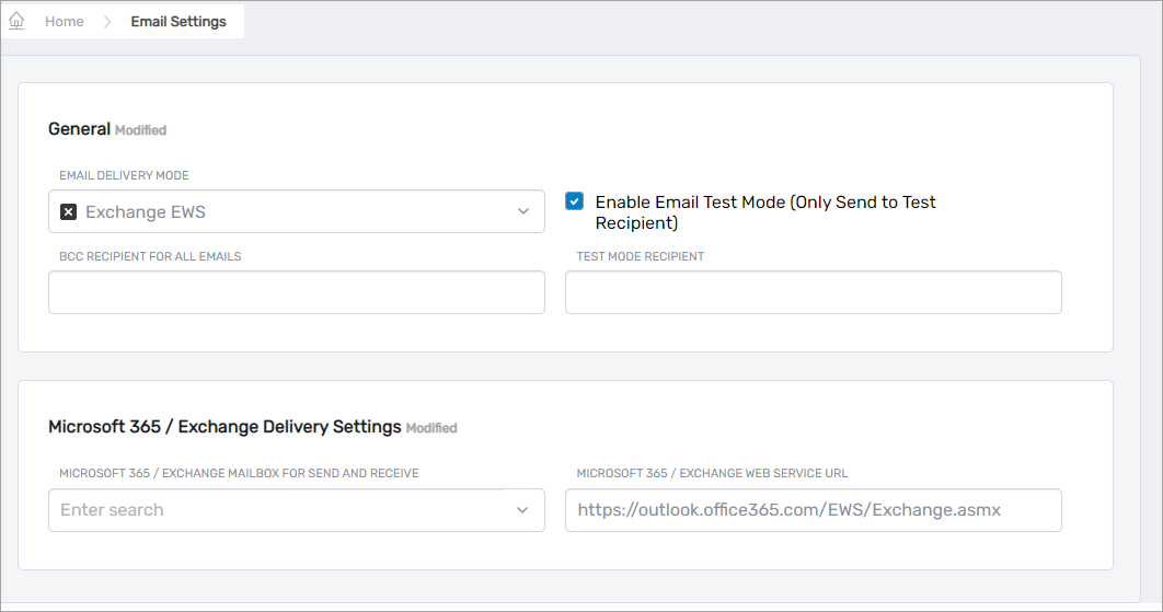 Exchange EWS selection