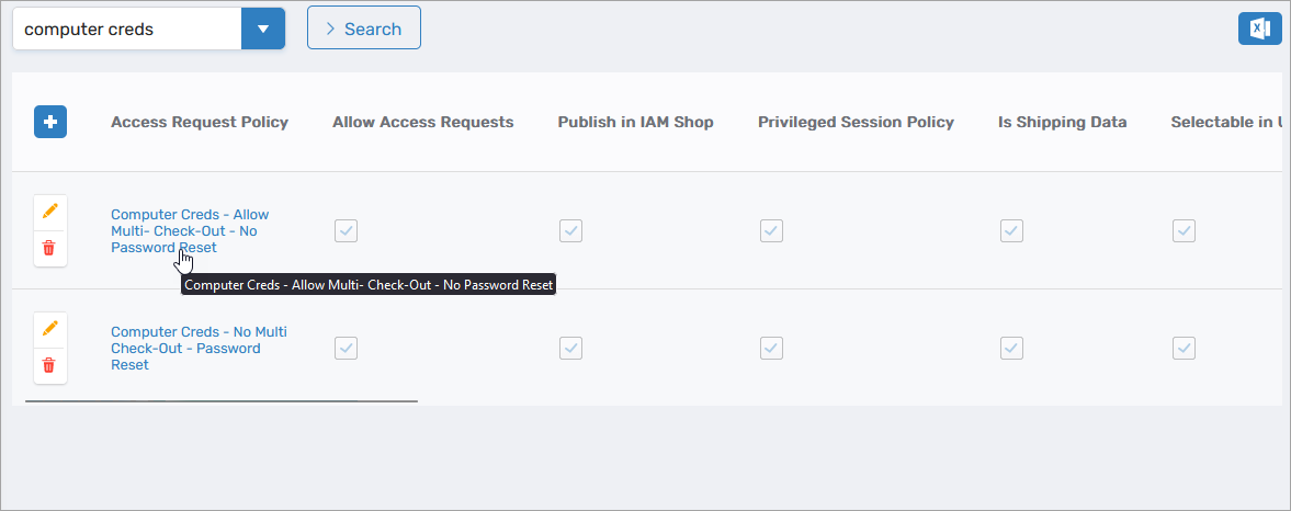 Access Request Policy Link
