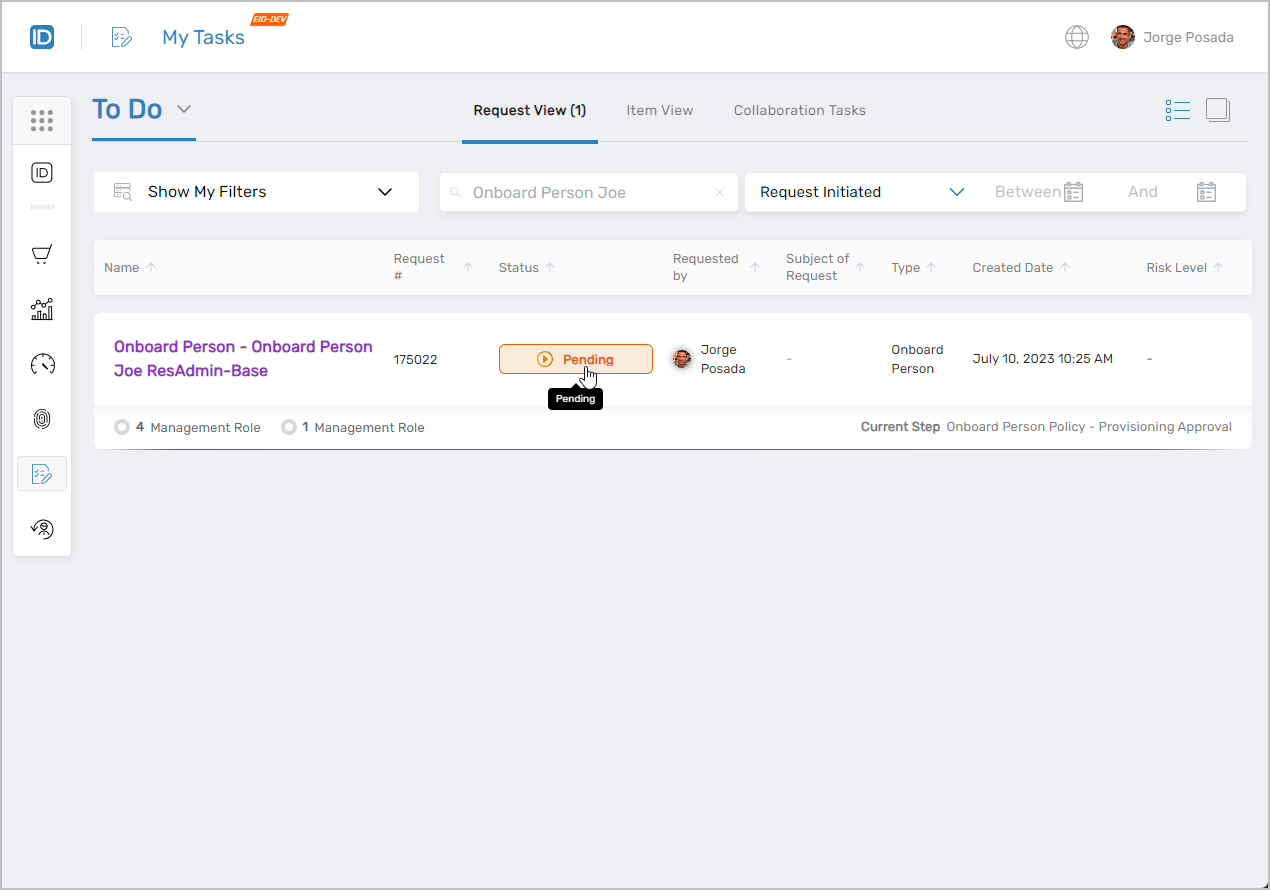 Pending Request Selection