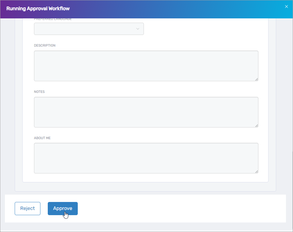 Approval Workflow Form