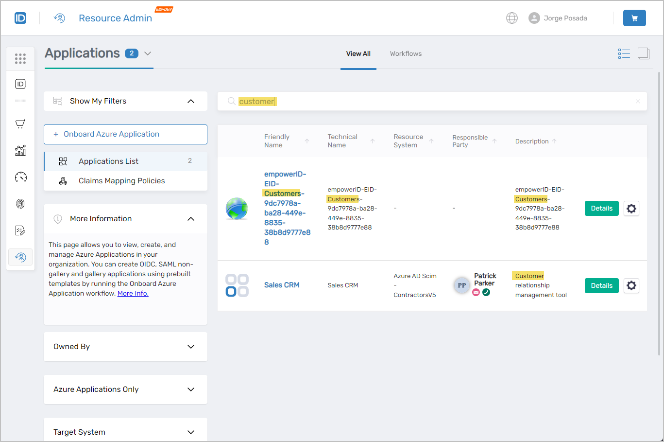 Application Search Results