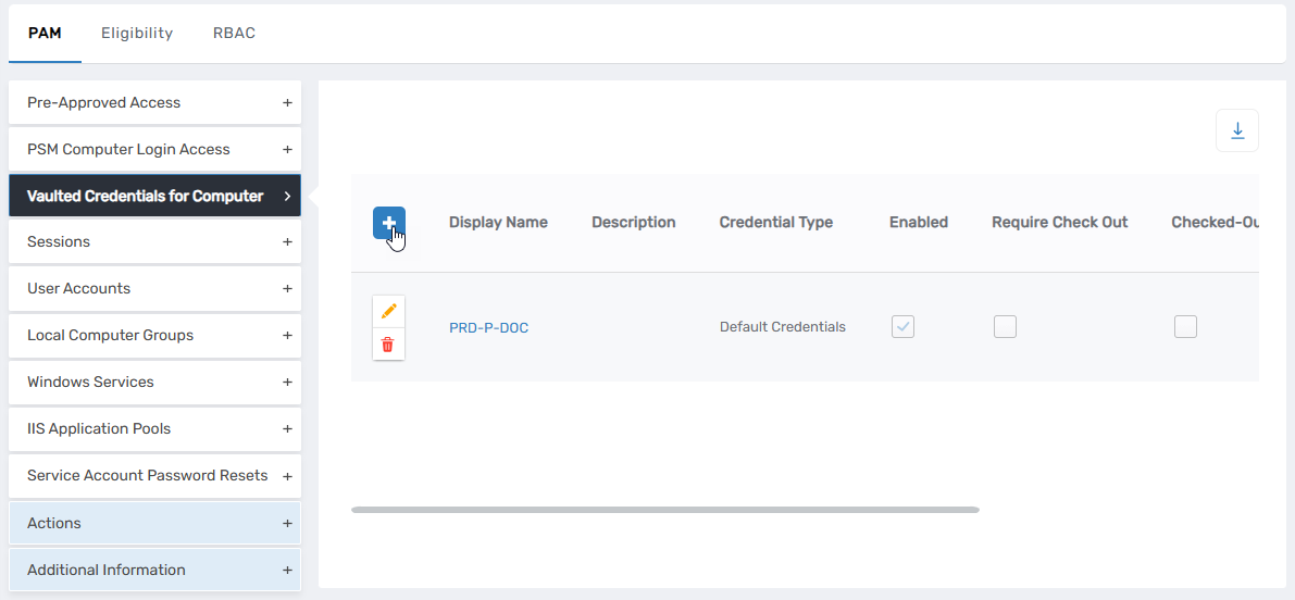 Add Credential