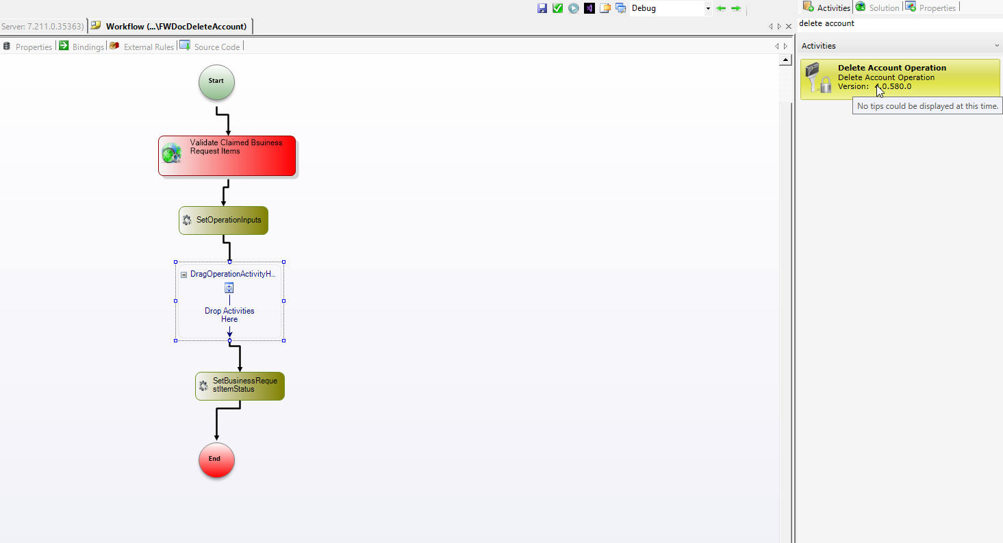 Add delete account operation