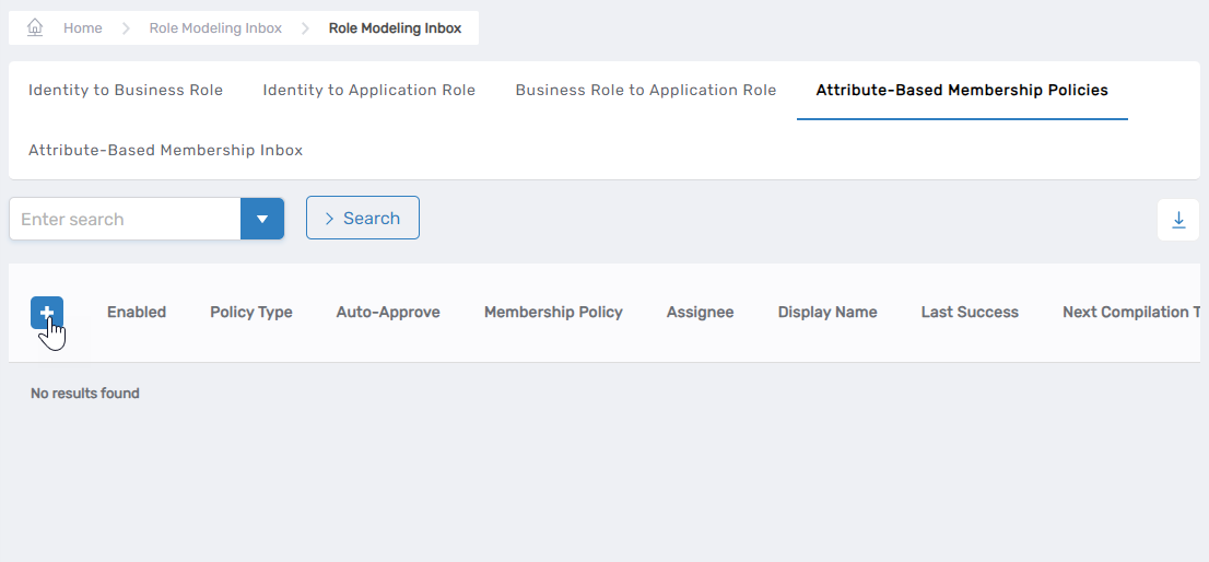 Add New button on Attribute-Based Membership Policies tab