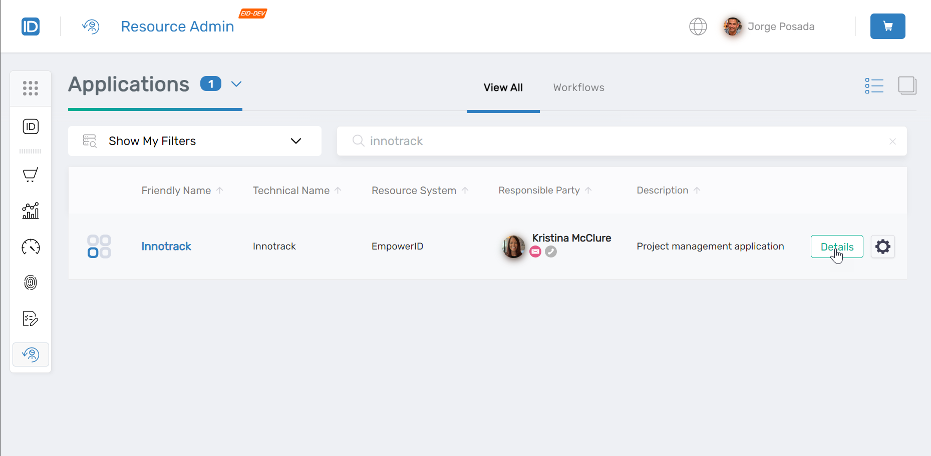 Application Overview page