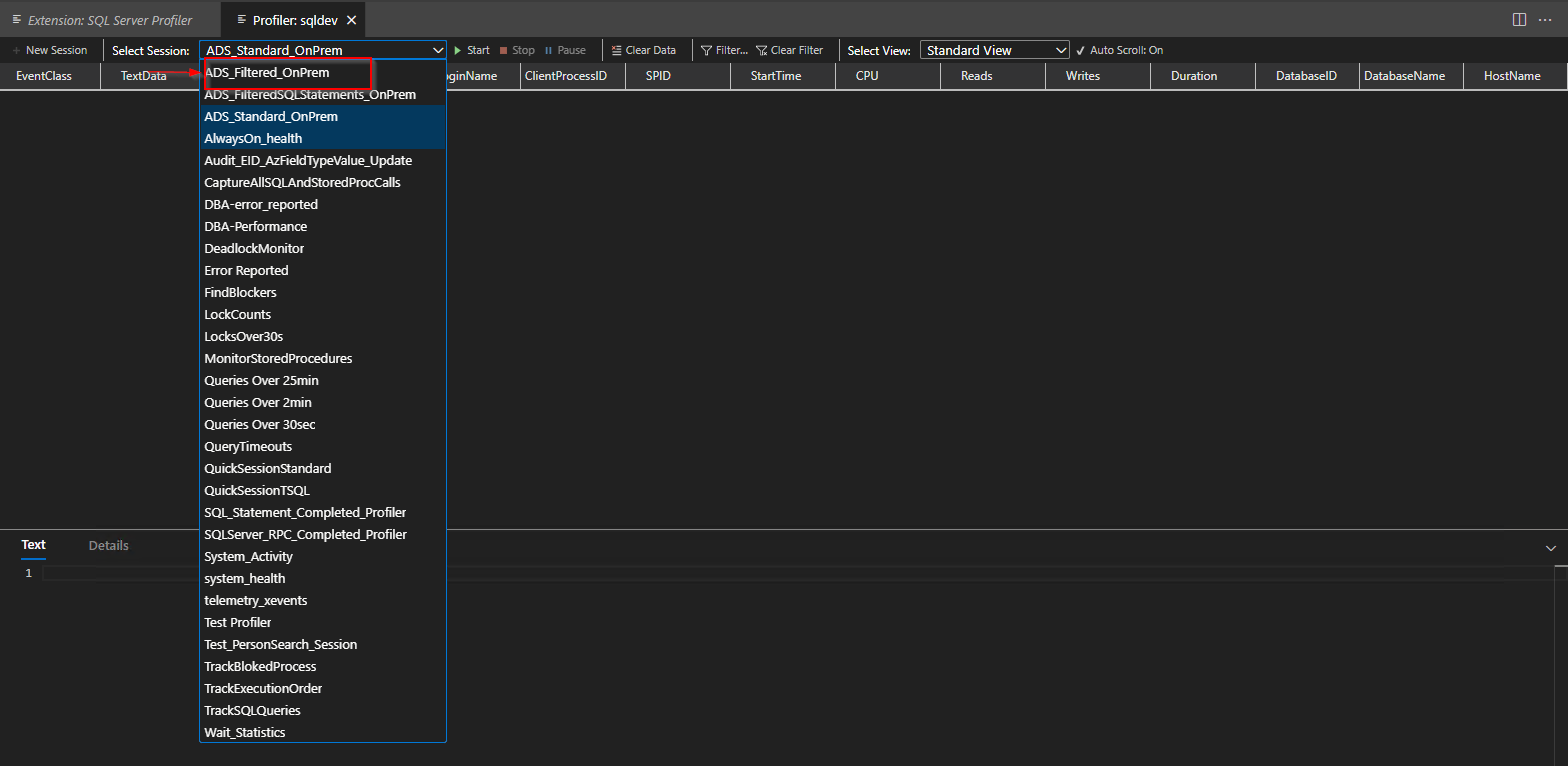 Change to ADS_Filtered_OnPrem