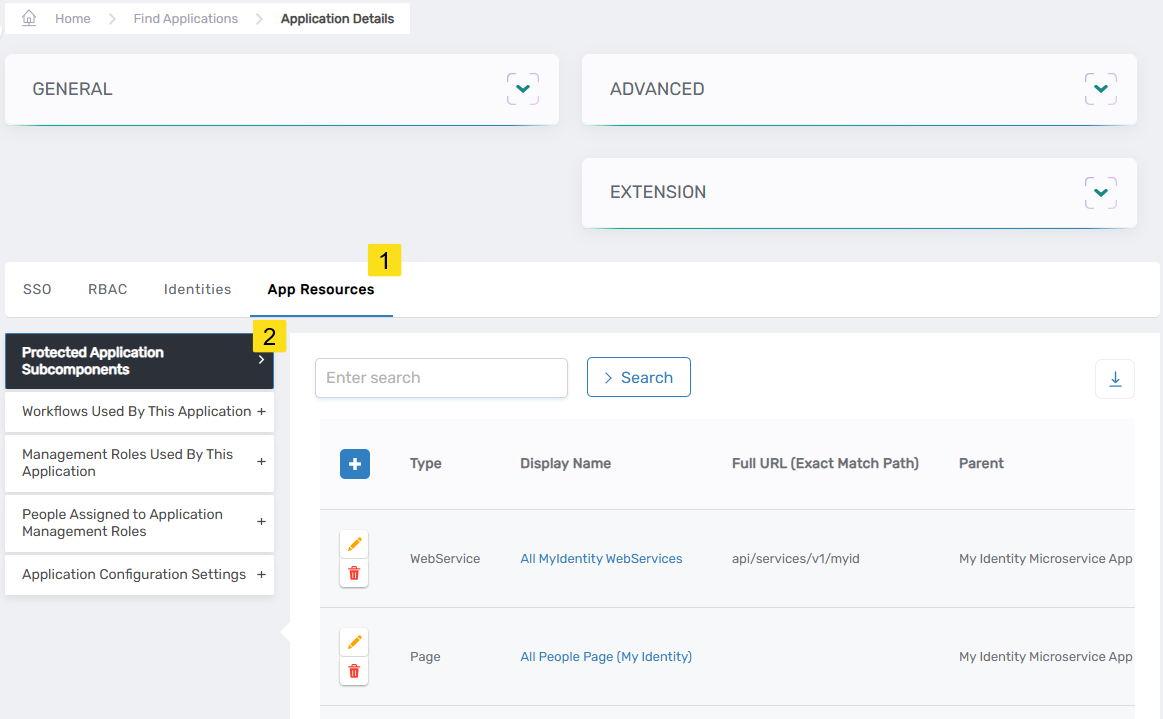App Resources Tab