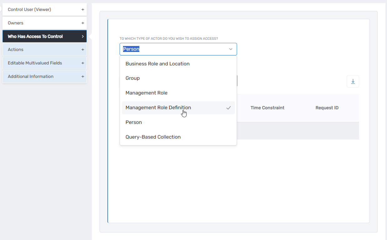 Management Role Selection