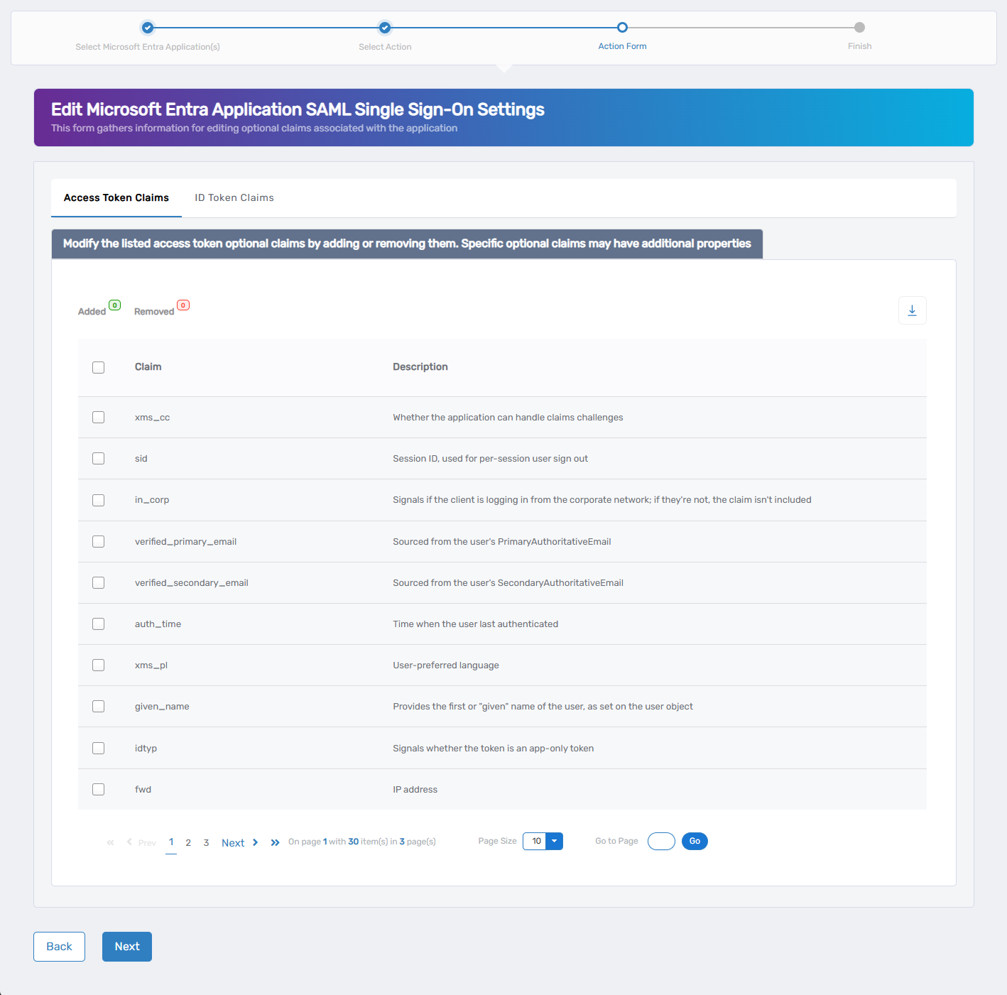 Optional Claims Form