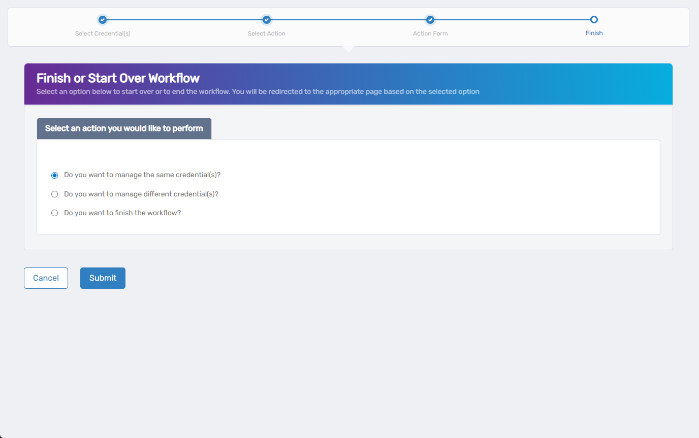 Finish or Start Over