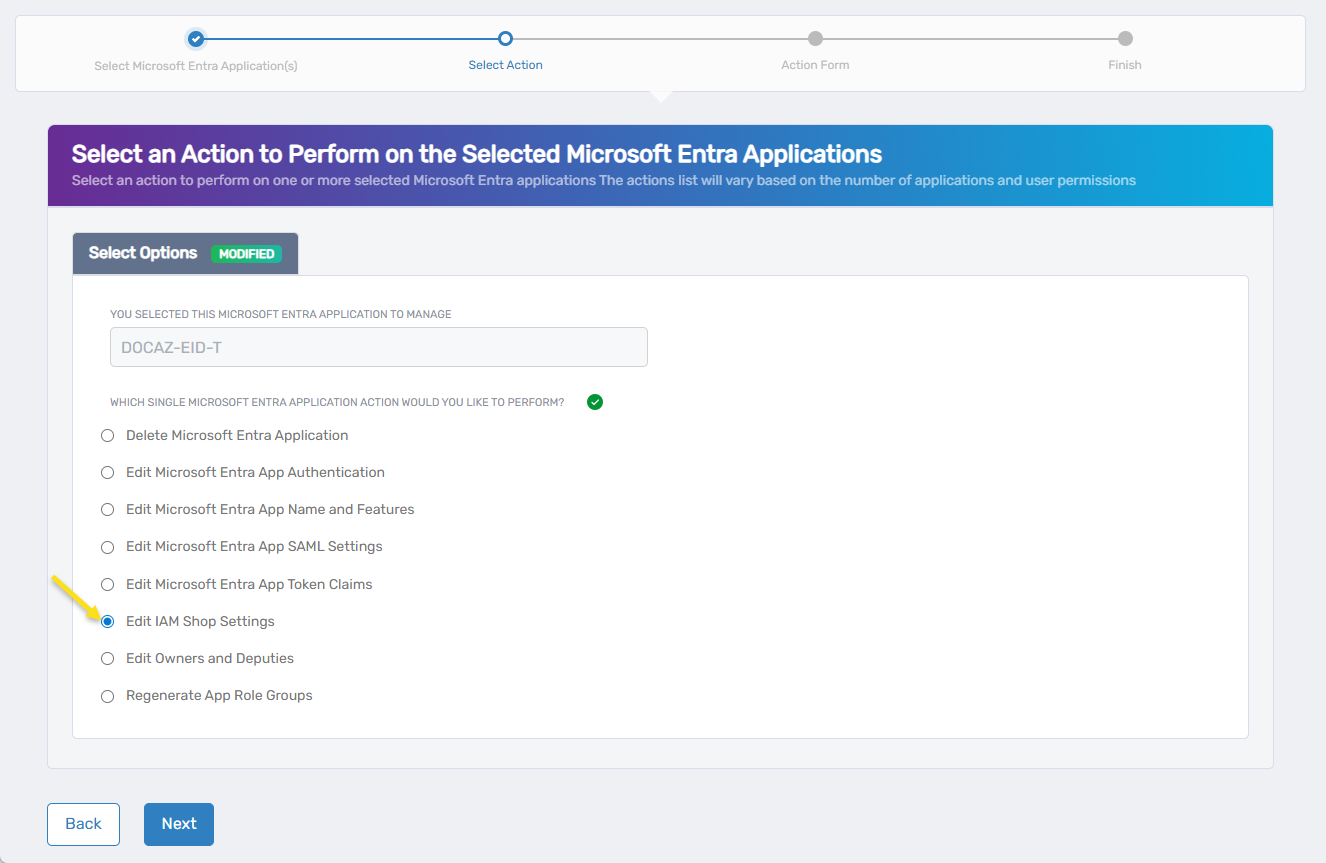 Edit IAM Shop Settings