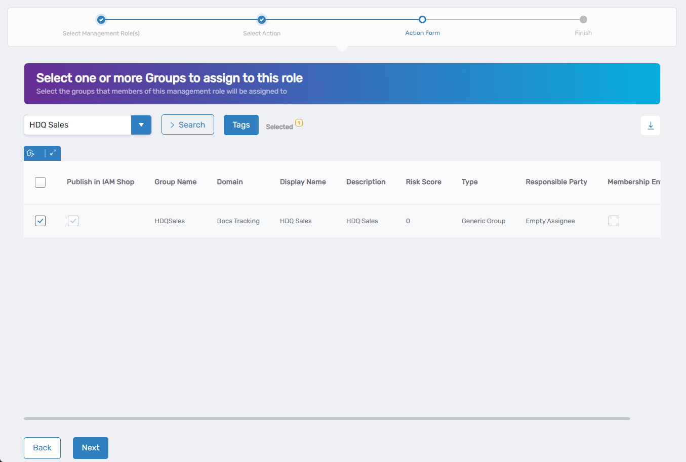 Add Group Assignments