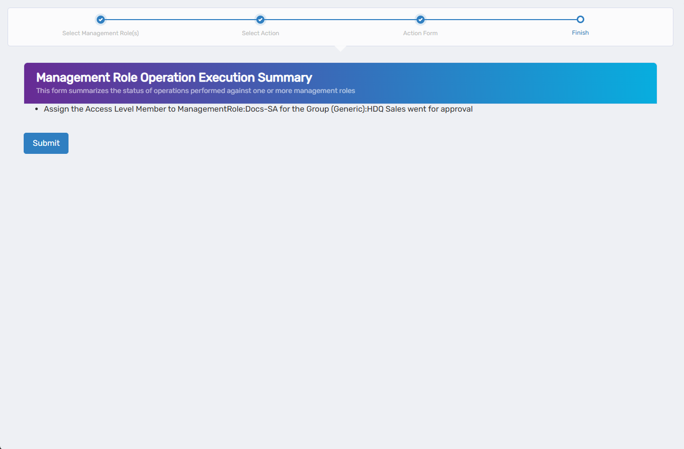 Operation Execution Summary