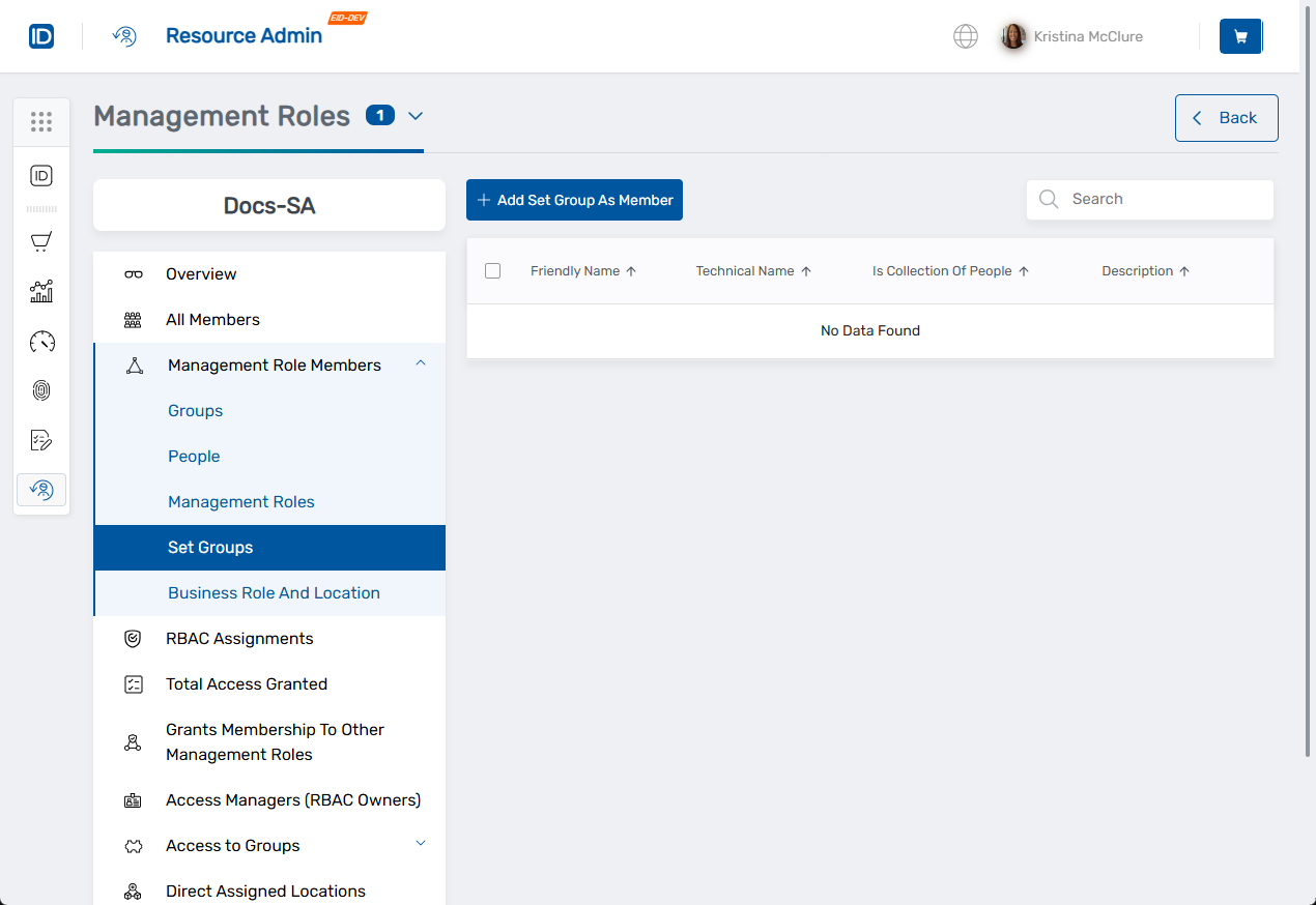 Management Role Members Set Groups