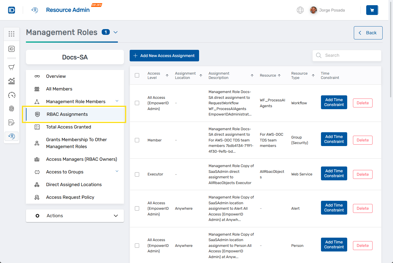 RBAC Assignments Overview