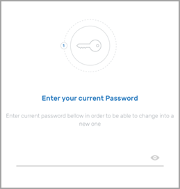 Current password validation