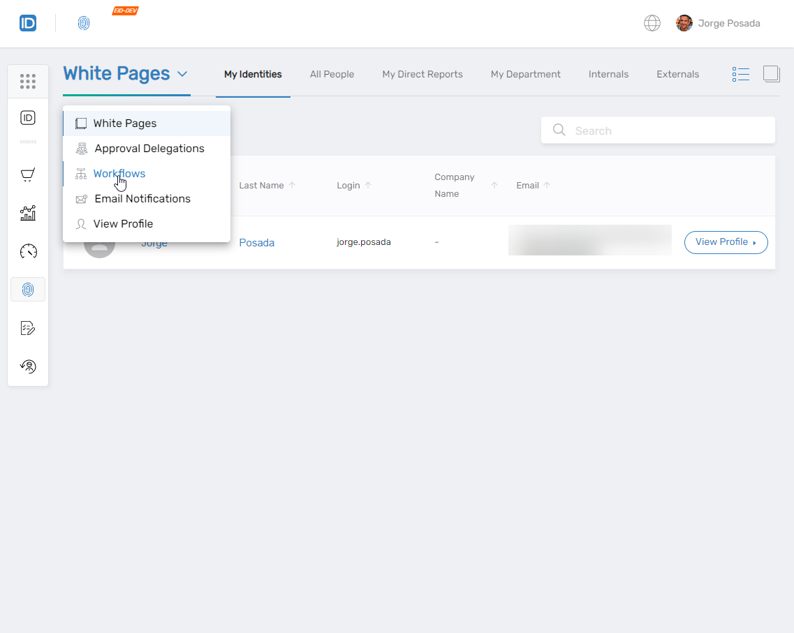 Workflows Page