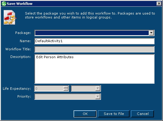 Save workflow dialog